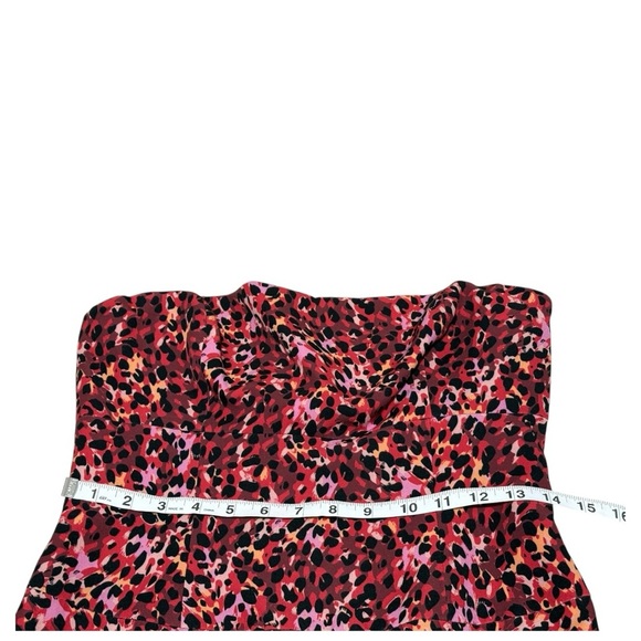 Black Halo Strapless Animal Print Mini Cocktail Dress Size 6 - Picture 4 of 8